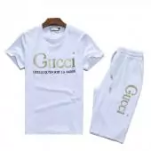 chandal gucci promo short sleeve tracksuit  quellequ saison white